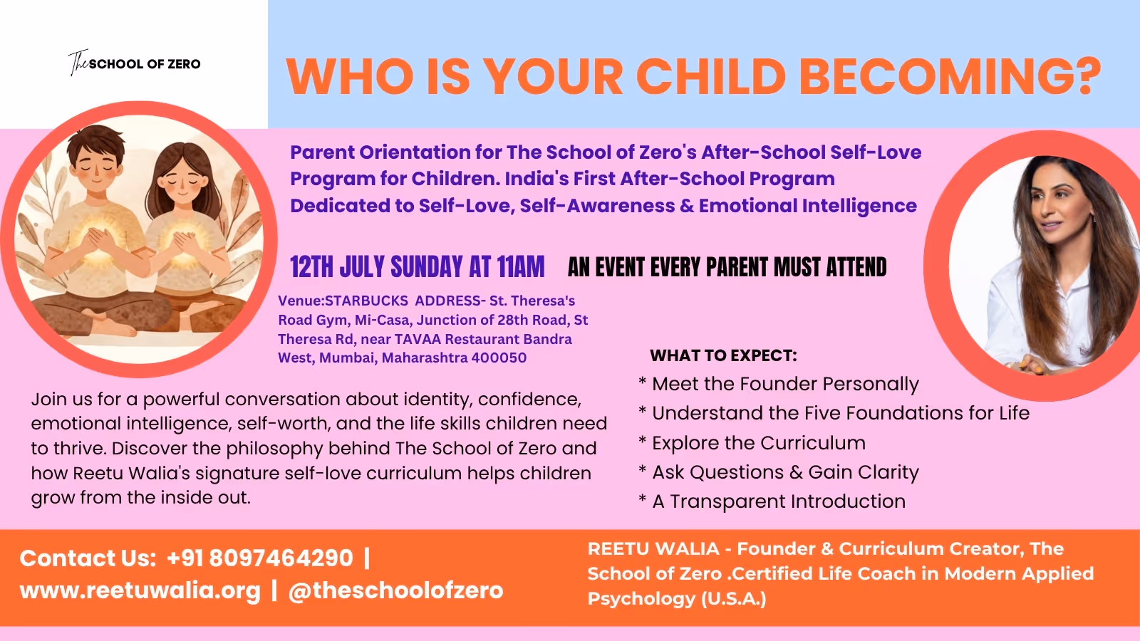 WHO IS YOUR CHILD BECOMING? A Parent Orientation & Introduction to The School of Zero