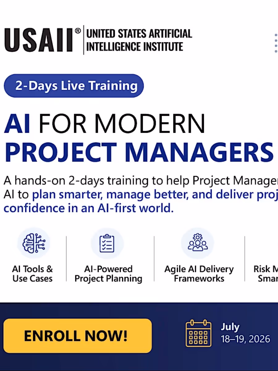 AI for Modern Project Managers | 2-Day Live Training Program by USAII®
