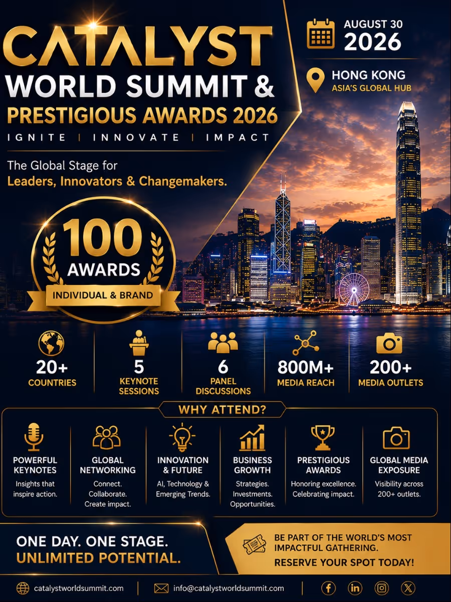 Catalyst World Summit & Prestigious Awards 2026 | Hong Kong
