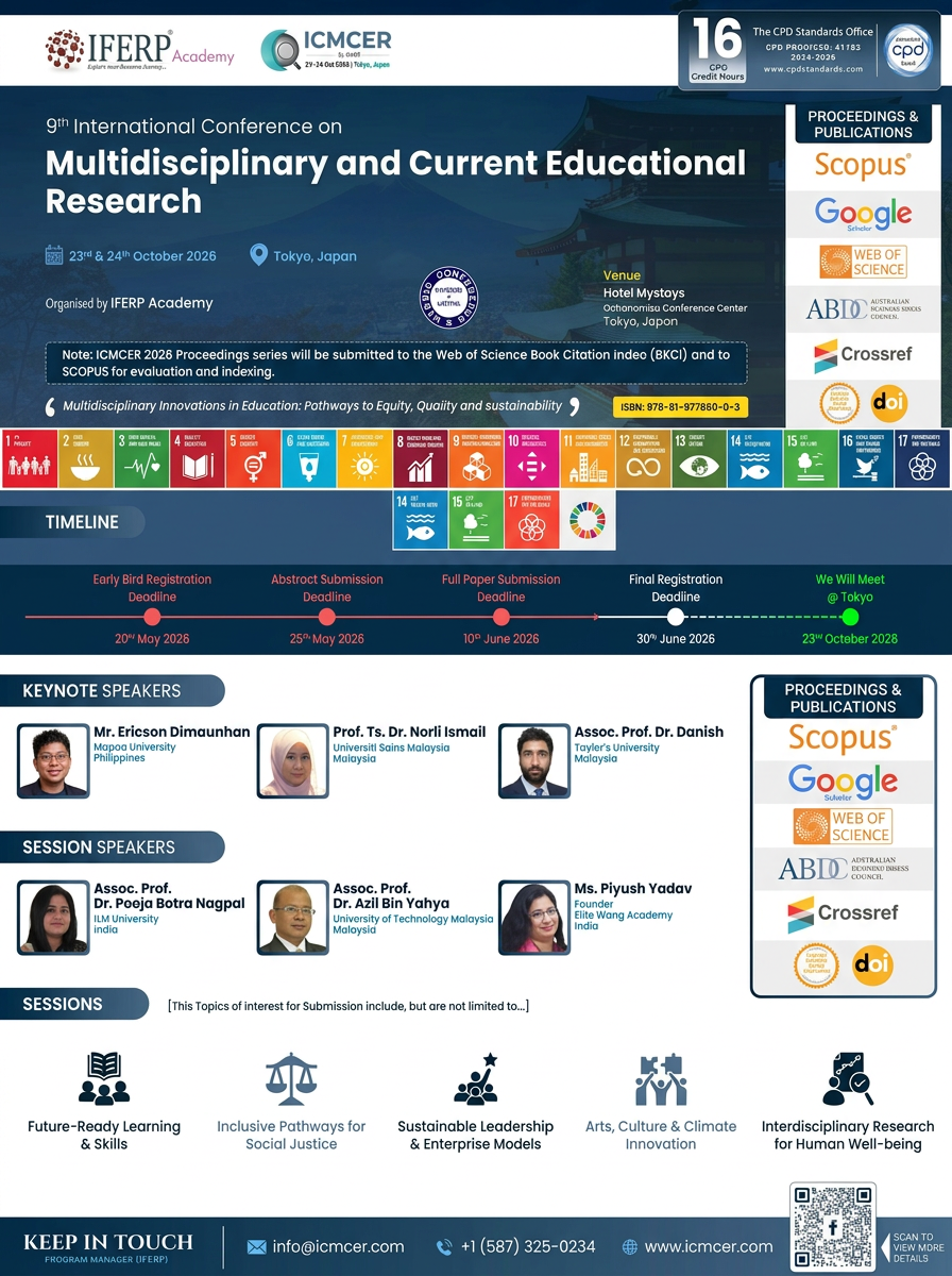 9th International Conference on Multidisciplinary and Current Educational Research