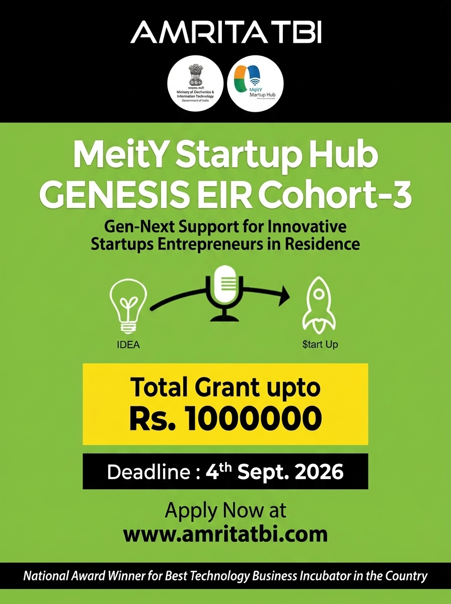 Amrita TBI MEITY- STARTUP HUB GENISIS EIR COHORT - 3